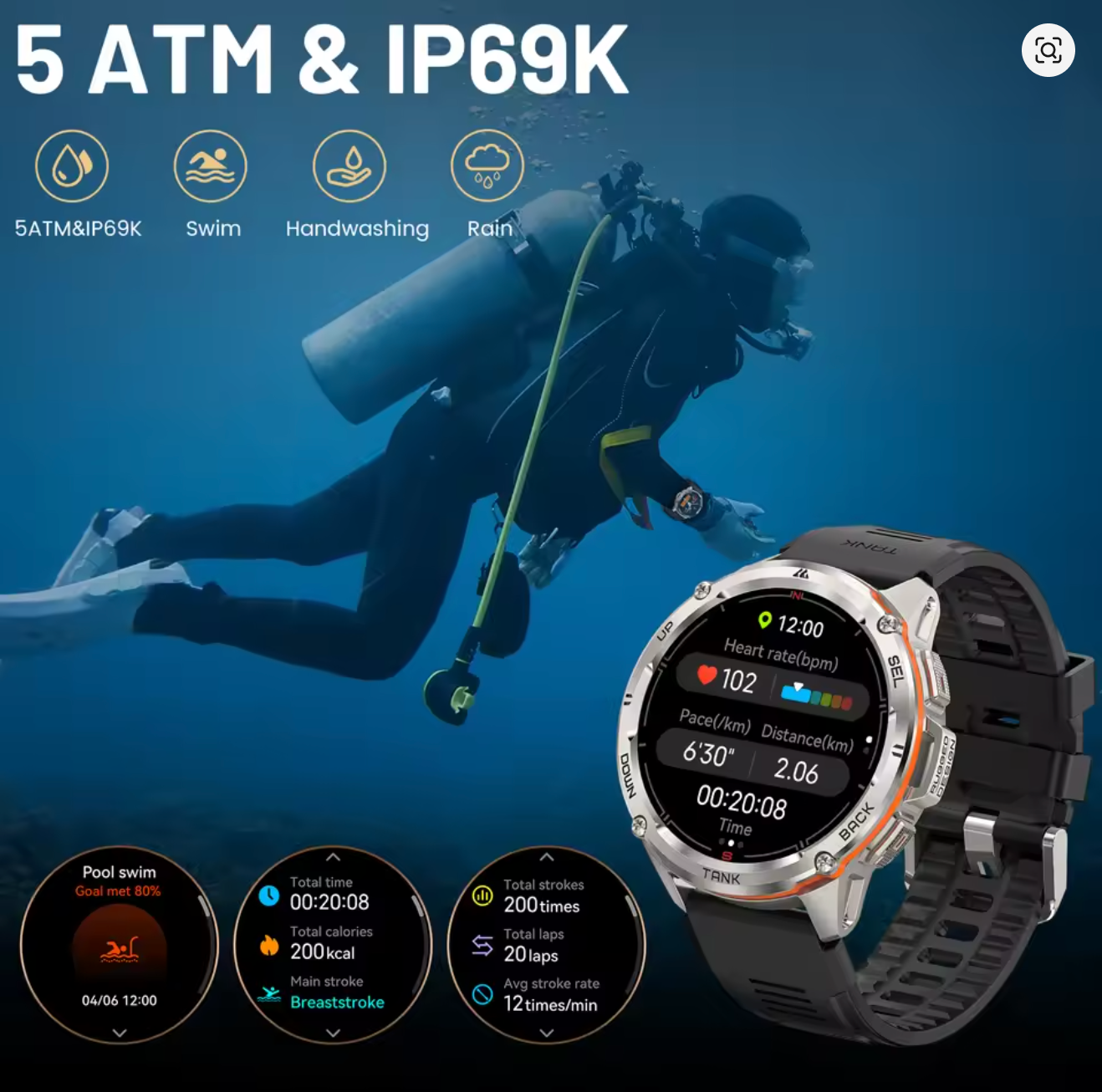 NEW KOSPET TANK T3 Ultra GPS Smart Watches