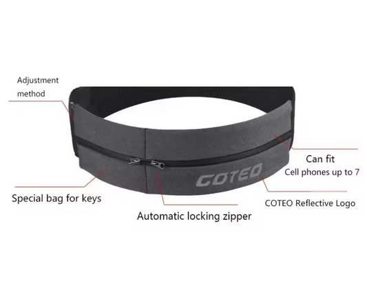 Reflective Elastic Waistband Sport Bag